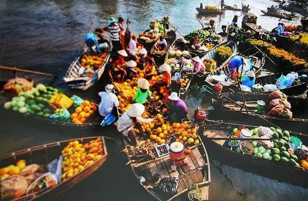 Voyage Sud Nord Vietnam - Marché flottant